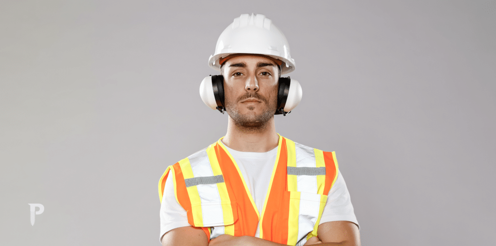 Protetores auriculares e abafadores para proteção auditiva em ambientes ruidosos